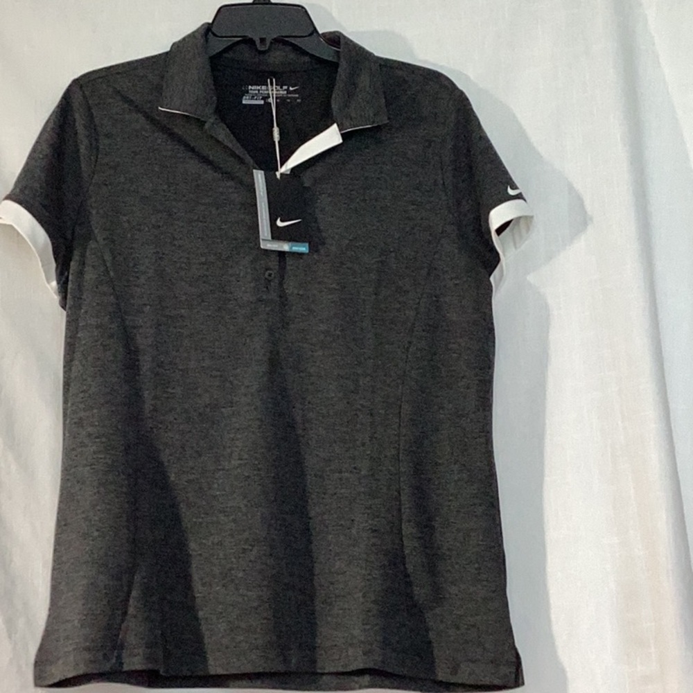 Nike Golf Tour Performance NWT button collar gray shirt size XL
